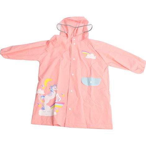 Ponchos de pluie pour enfants avec housse de cartable, réutilisables, à boutons-pression, imperméables pour l'extérieur (taille M). (1/5)