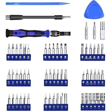 Set di cacciaviti magnetici di precisione 63 in 1, con 56 punte e altri accessori, per cellulari, tablet, PC, Macbook, orologi, ecc. (1/4)