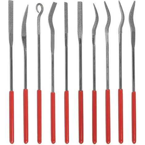 10 Pieces Alloy Needle Files for Grinding and Repairing Molds, 150 Grit File Kit for Precision Work DIY Model Making (1/5)