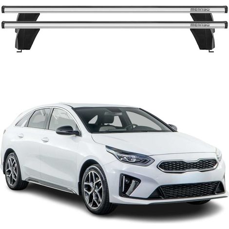 OMAC Dachträger Querträger Alu für Kia ProCeed 2019-2026 – Abschließbar – T-Nut – City-Crash-getestet – Max. 75 kg Silber (1/5)