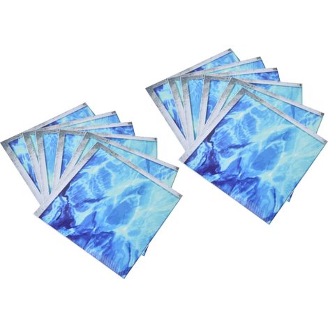 Lot de 2 tapis antidérapants 3D vague effet artistique, stickers antidérapants baignoire imperméables motif sergé, revêtement mural adhésif salle de bain (YG-012) (1/5)