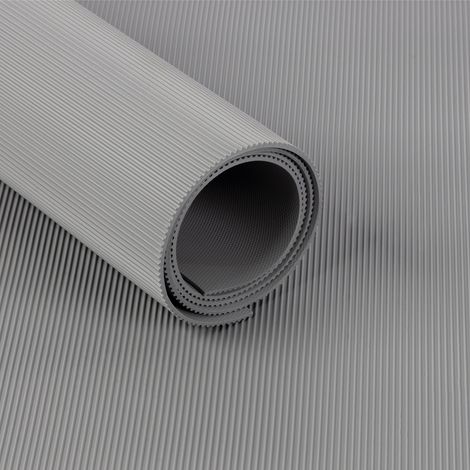 Gummiläufer Miniripp Grau 100 x 350 cm
