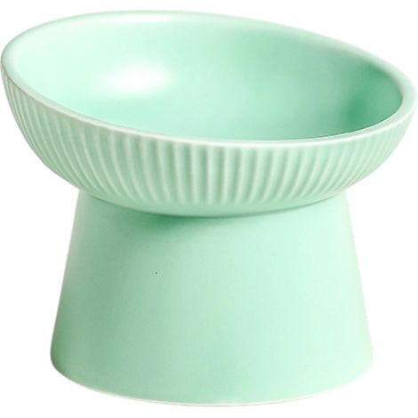 Gamelle chat surélevée céramique inclinée 260 ml, anti-vomissement, porcelaine (1/5)