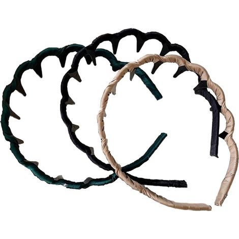 Fascia per capelli con teschio ed effetto volume, 3 fasce per capelli, alla moda per ragazze (1/5)