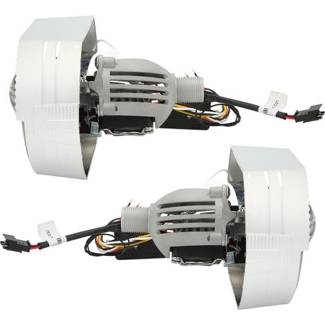 3er-Pack 12V LED Bi-Lens Scheinwerfer-Set mit Halo-Ringen, Projektor für H1 H4 H7 HB3 HB4 D1 Lampen, weiße und gelbe Optik, Autoscheinwerfer (1/5)