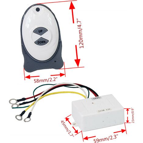 Single switch for anchor winch, wireless remote control switch, receiver and transmitter, electrical accessories for yachts and boats--DTEKGAZ (1/3)