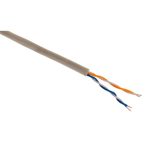 Zenitech – Câble téléphone 2 paires 0,6mm² – Longueur 10m – PVC Ivoire pour installation intérieure – Connectique appareils légers