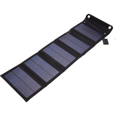 Sac pliant de panneau solaire 15W/5V, panneau de charge solaire pliable flexible pour téléphone portable, adapté au camping en plein air, à la randonnée, à la randonnée (1/5)