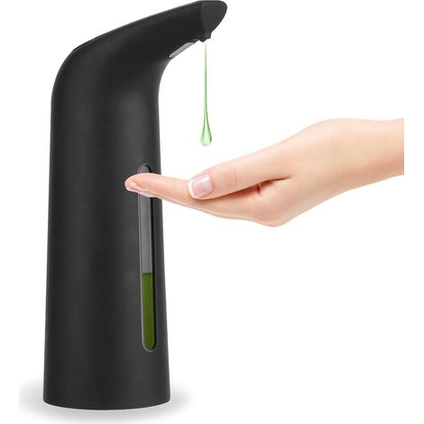 Schwarze automatische berührungslose Flüssigseife, freihändiges Spülmittel für Küche, Bad und Hotel, 14 oz automatische wasserdichte Sensorseife (1/5)
