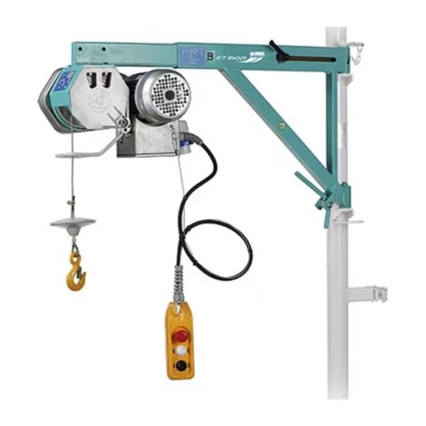 Imer – Élévateur 200 kg monophasé 230V – Télécommande 1,50 m – Vitesse 19 m/min – Câble acier 31 m – Moteur auto-freinant