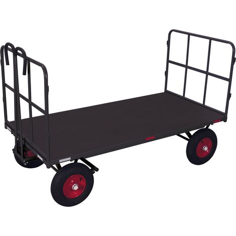 Cordes Handpritschenwagen mit 2 Rohrgitterwänden RAL 7016 (1/3)