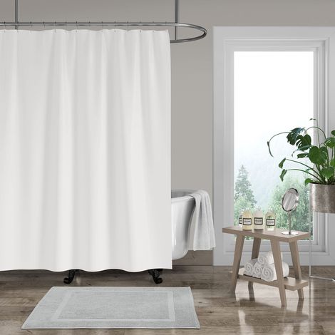 Tapis de Douche Rectangulaire Gris Clair 50x70 cm 100% Coton Ultra Absorbant et Épais (1/5)