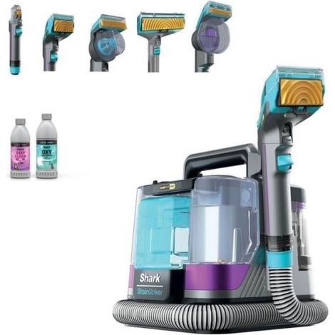 Balai - Nettoyeur Vapeur SHARK PX250EUT StainStriker Détacheur HairPro Pet - Moquettes, tapis, meubles, escaliers les voitures - 450W - 1,2 L - 1,26 m (1/5)