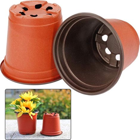 Set di vasi in plastica per piante – vassoio per il trapianto di piantine – contenitore per fiori – talee di piante grasse (1/5)