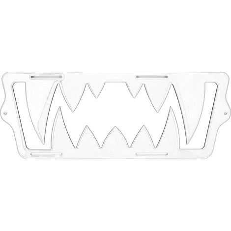 Inserto dentellato per griglia anteriore, decorativo, look accattivante, ricambio per paraurti centrale per Polaris Slingshot 2015-2025 bianco (1/5)