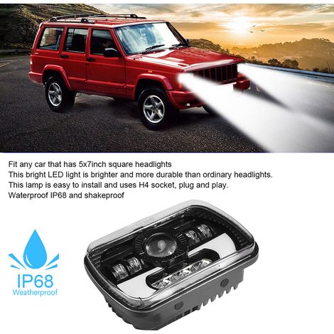 Quadratische Kfz-Arbeitsscheinwerfer für Lkw, 5x7, 90W, LED (integriertes Fern- und Abblendlicht) (1/5)