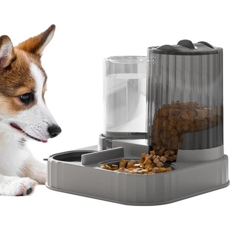Distributeur Automatique de Nourriture pour Chat - Grande Capacité Bol avec Distributeur d'eau - Fontaine à Eau et Mangeoire (1/5)