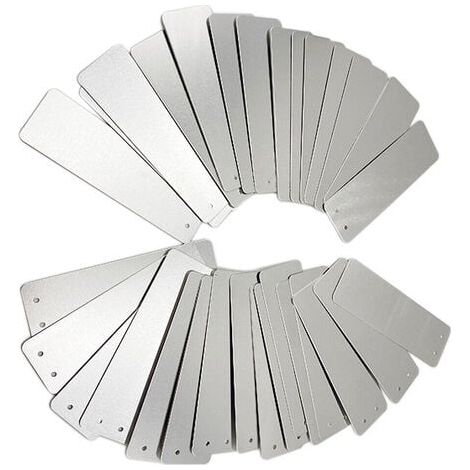 100 etiquetas de aluminio para jardín, rectangulares, para exteriores, de metal, para jardinería, plantas y aluminio. (1/5)
