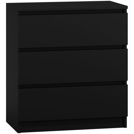 ASTER T3 - Cómoda de 3 cajones - Depacho y dormitorio - 75x70x40 - mueble de almacenamiento - estilo escandinavo