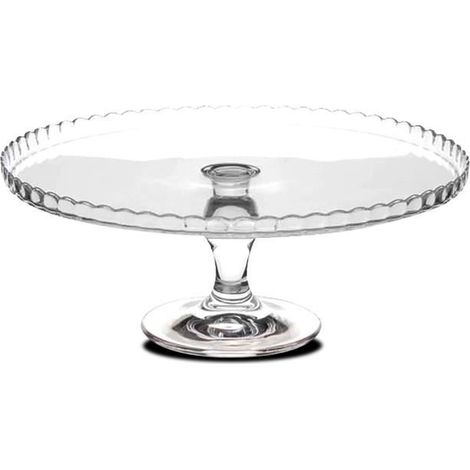 Plat à tarte - JUANIO - Lot de 2 - Verre - Diamètre 32,2 cm - Hauteur 13 cm (1/2)