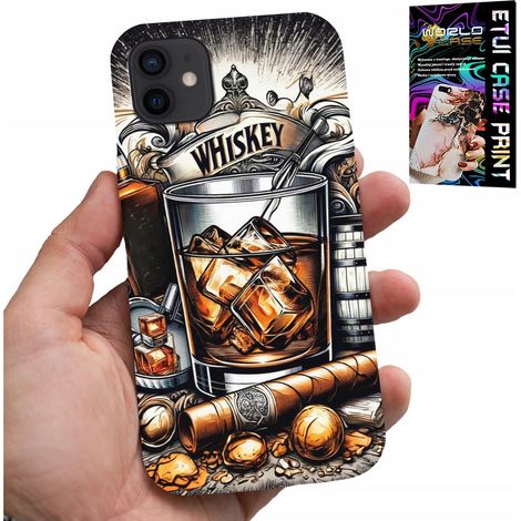 Hülle für iPhone 13 mini – Whiskey-Zigarren-Muster für Herren (Rückseite) (1/5)