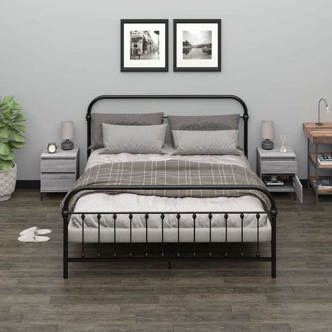 vidaXL Mesitas de noche 2 unidades gris Sonoma 40x35x50 cm (1/5)