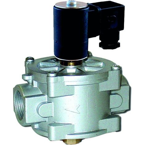 Magnetventil mit manueller Rückstellung stromlos offen 1" Aluminium ohne Spule