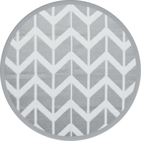 Tapis d'extérieur ARAKIL gris Ø120 cm PP (1/5)
