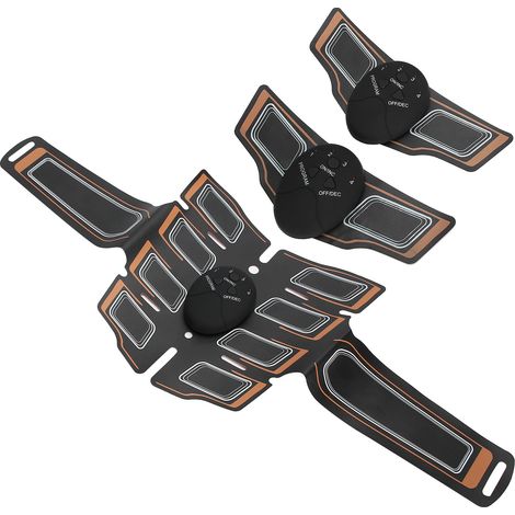Patch musculaire orange de stimulation des muscles abdominaux et d'électrostimulation musculaire (EMS). (1/5)