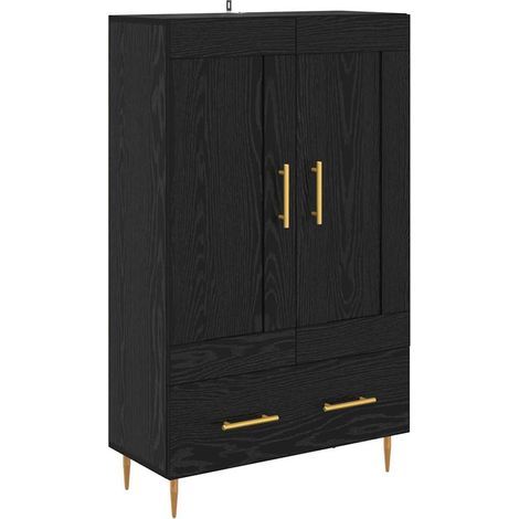 Maison Exclusive - Alacena Roble Negro 69,5 x 31 x 115 cm Madera