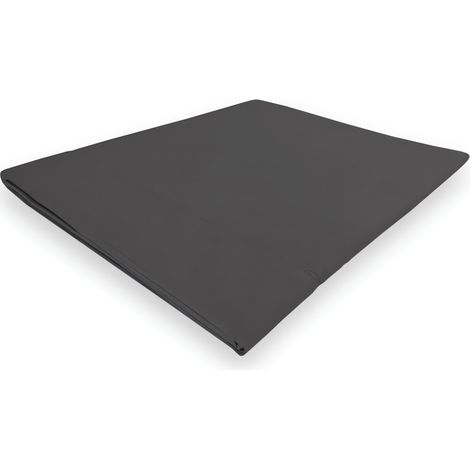 Drap plat en coton percale 260x300 cm CAMILLE anthracite, par songe de camille (1/5)
