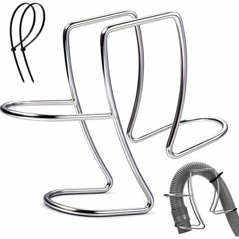 Support Universel pour Tuyau de Vidange Lave-Linge avec 2 Attaches - Pince Réglable Acier Inox 304 pour Évier ou Bac - Crochet de Fixation pour Tous Tuyaux (1/5)