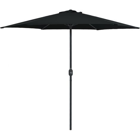 Sonnenschirm mit Aluminium-Mast 270x246 cm Schwarz