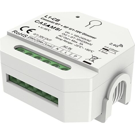 Regulador Casambi 0/1-10V 1 Canal SKYDANCE L1-CB compatible con Mando RF y Pulsador 720 W (1/4)