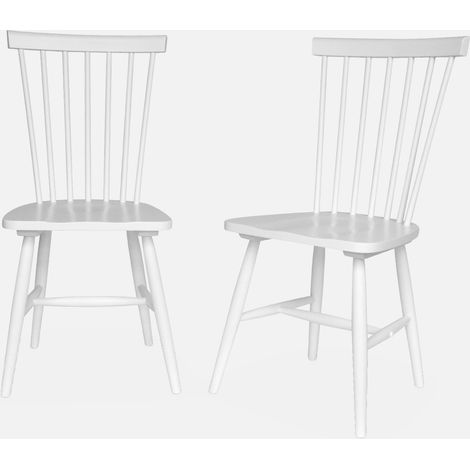 Set 2 sedie da pranzo in legno, impilabili stile vintage