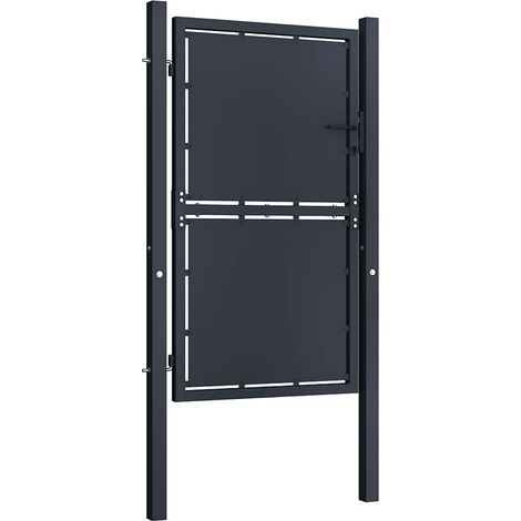 Maison Exclusive - Gartentor aus Stahl 100 x 175 cm Anthrazit (1/4)