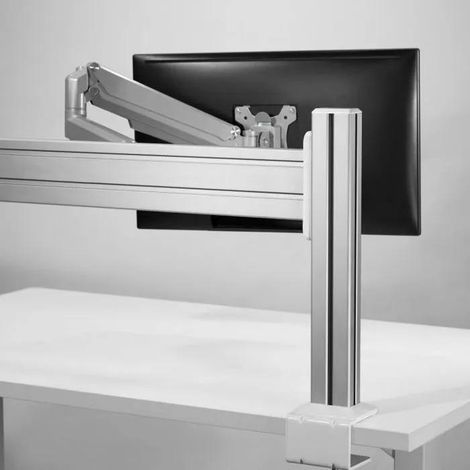InLine Slatwall-Paneel Aluminium Weiß 100 cm Büro