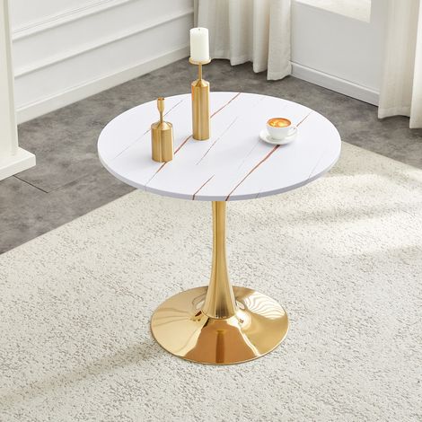 Mesa comedor redonda tulipán metal 80 cm OKMYHOME (1/5)