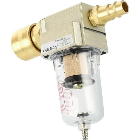 1/4" Compressed Air Water Separator, Compressed Air Filter with Quick Coupling Oil Separator for Compressor Filter and Compressed Air Filter (1/5)