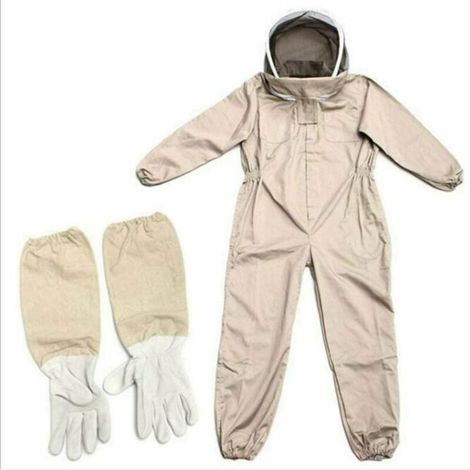 EASYCOMFORT Combinaison apiculteur professionnelle avec voile autoportant - Taille L - Marron (1/5)