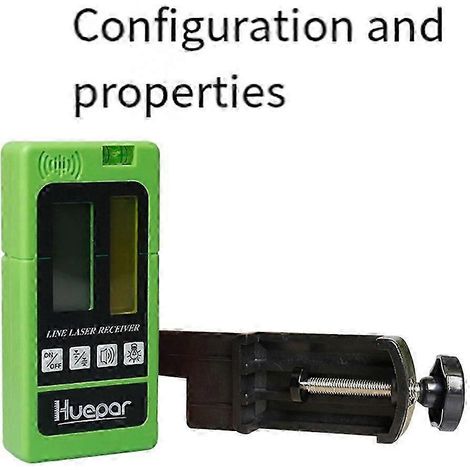 Récepteur/détecteur de niveau laser LR-5RG avec écran LCD rétroéclairé, compatible avec les lumières verte et rouge, adapté aux environnements extérieurs. (1/5)
