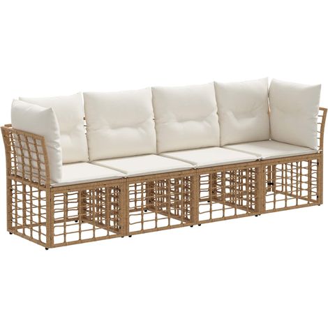 Maison Exclusive - Outdoor-Sofagarnitur Natur Polyester