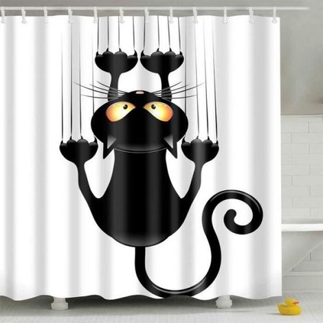 Rideau de douche, 180x180cm Rideau de douche à impression numérique Rideau de séparation de douche Rideau de fenêtre (Style (1/3)