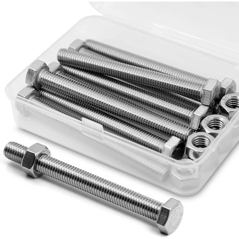 8pcs boulon, m8 x 80mm, acier inoxydable 304, tête hexagonale, vis, assemblage mécanique (1/5)