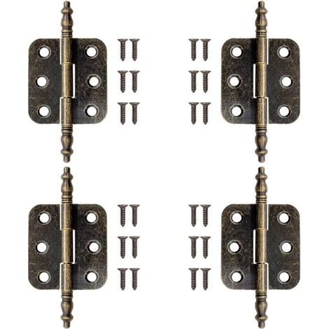 100 bisagras de latón antiguo, bisagras planas vintage, 72 x 34 mm, bisagras para puertas de armarios vintage, bisagras plegables de bronce, bisagras para muebles antiguos, joyeros y armarios. (1/4)