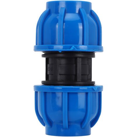 Lot de 4 adaptateurs de tuyau d'eau en plastique PE de 32 mm à 32 mm, connecteur droit, accessoires de montage (1/4)
