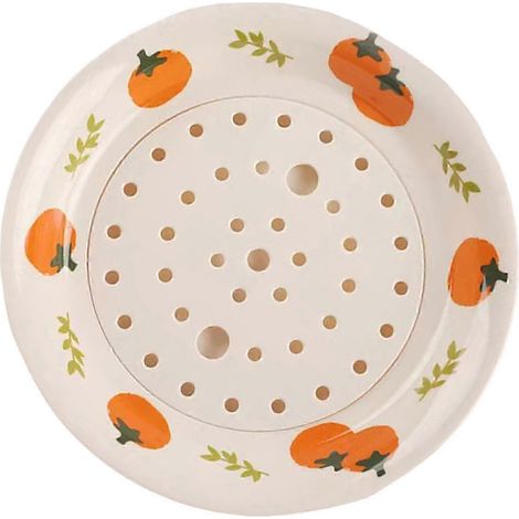 Abtropfteller für Teigtaschen, Obstteller, Nudelteller, Teigtaschenteller, Speiseteller, Servierteller für Teigtaschen-Persimmon (1/5)