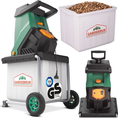 Broyeur de branches vegetaux jardin électrique 3100 W 50 L déchiqueteur jardin branches arbustes 40 mm