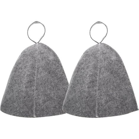 2pièces Bonnet De Sauna Feutre Chapeau De Bain Russe Confortable Accessoires De Sauna pour Femmes Décoratif Et Isolé Thermiquement (1/5)