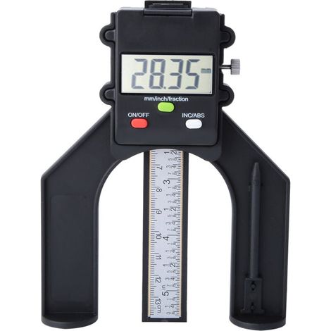 Misuratore di profondità digitale, righello con display LCD magnetico per lavorazione del legno, 0-80 mm (1/5)